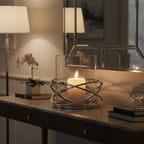 Twist Large Silver Finish Candle Holder
