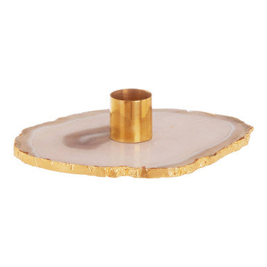 Grey Agate Candle Holder