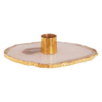 Grey Agate Candle Holder