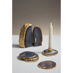 Grey Agate Candle Holder