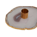 Grey Agate Candle Holder