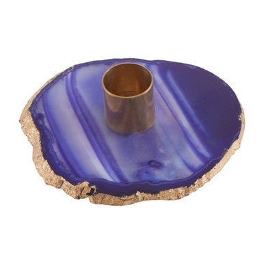 Blue and Gold Candle Holder