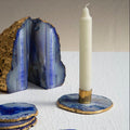 Blue and Gold Candle Holder