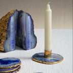 Blue and Gold Candle Holder