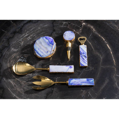Blue and Gold Candle Holder