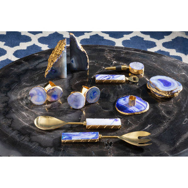 Blue and Gold Candle Holder