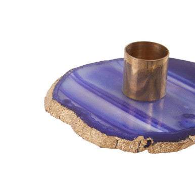 Blue and Gold Candle Holder