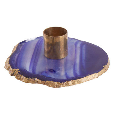 Blue and Gold Candle Holder