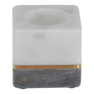 White and Grey Marble Tealight Holder