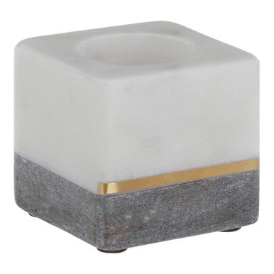 White and Grey Marble Tealight Holder