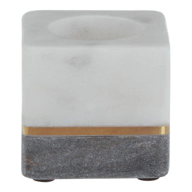 White and Grey Marble Tealight Holder
