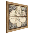 Antique-Style World Map Wall Painting
