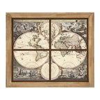 Antique-Style World Map Wall Painting