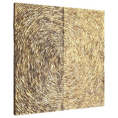 Wood Carving Gold Finish Wall Art