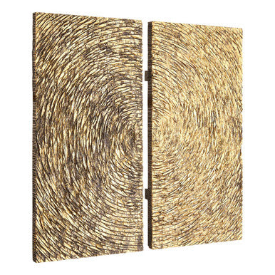 Wood Carving Gold Finish Wall Art