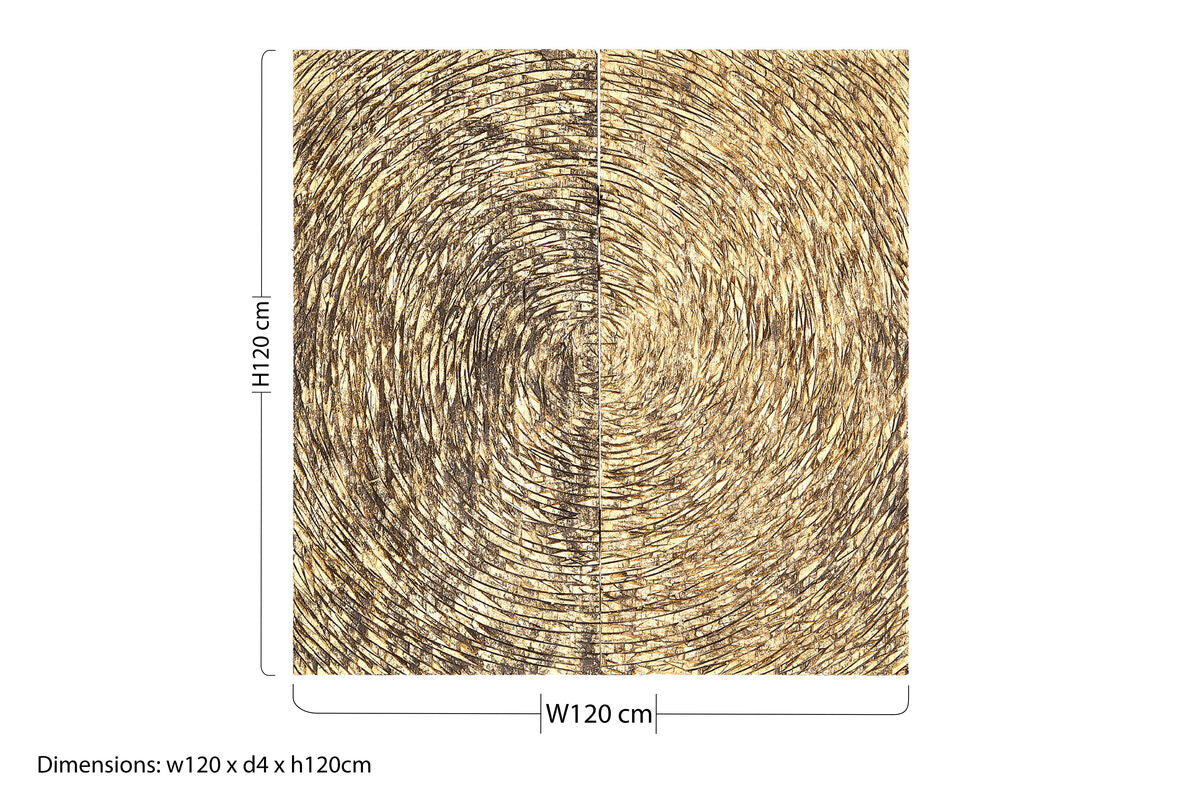 Wood Carving Gold Finish Wall Art