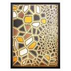 Gold and Black Paper Sculpture Wall Art