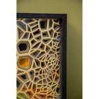 Gold and Black Paper Sculpture Wall Art