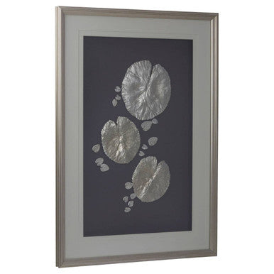 Silver Leaf Design Framed Wall Art