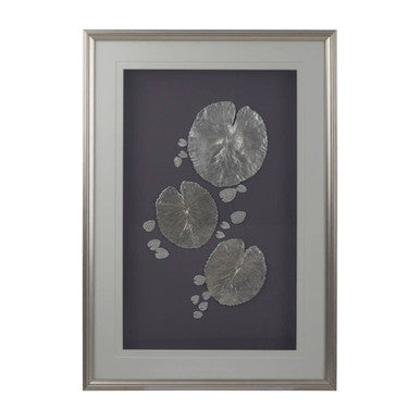 Silver Leaf Design Framed Wall Art