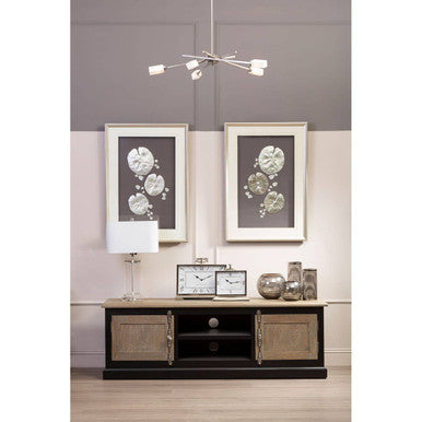 Silver Leaf Design Framed Wall Art