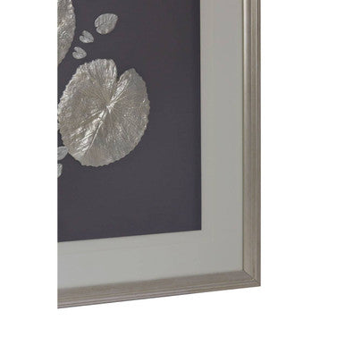 Silver Leaf Design Framed Wall Art