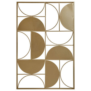 Gold Finish Semicircle Design Wall Art