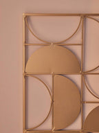Gold Finish Semicircle Design Wall Art