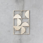 Gold Finish Semicircle Design Wall Art