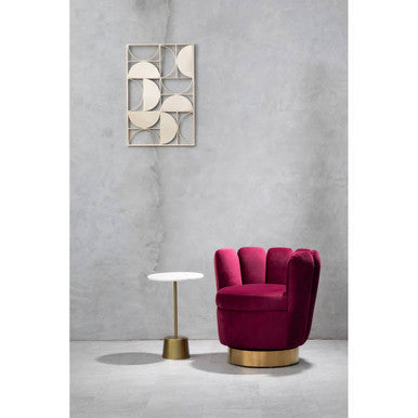 Gold Finish Semicircle Design Wall Art