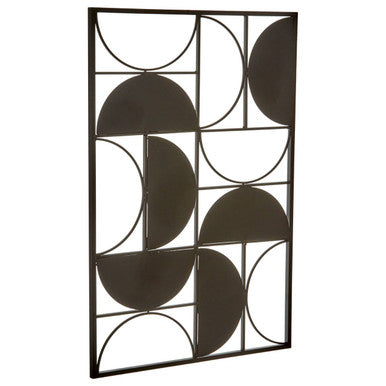 Black Finish Semicircle Design Wall Art