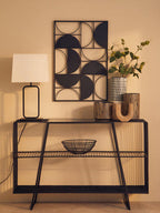 Black Finish Semicircle Design Wall Art