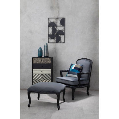 Black Finish Semicircle Design Wall Art