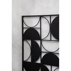 Black Finish Semicircle Design Wall Art
