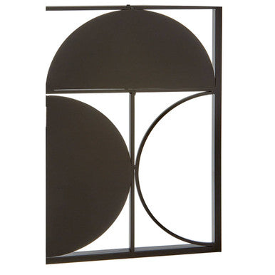 Black Finish Semicircle Design Wall Art