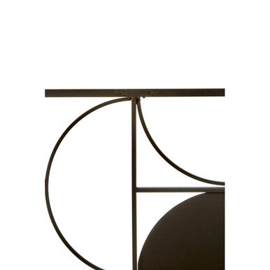 Black Finish Semicircle Design Wall Art