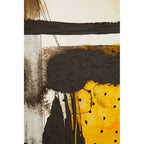 Black and Ochre Abstract Wall Art