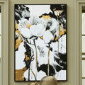 Black and White Abstract Floral Wall Art
