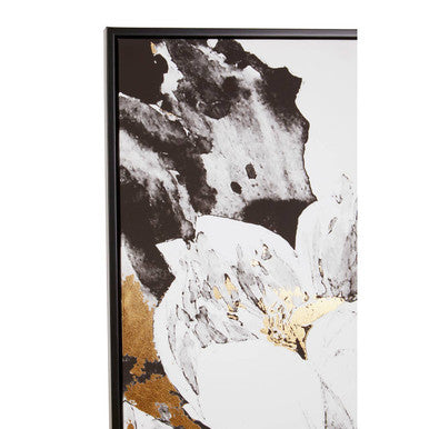 Black and White Abstract Floral Wall Art