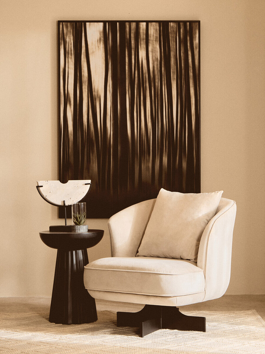 Black and Natural Abstract Blur Wall Art