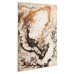 Natural Abstract Wall Art with White Frame