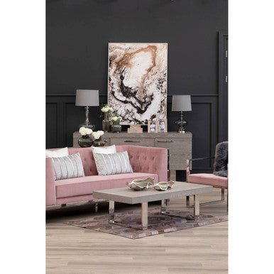 Natural Abstract Wall Art with White Frame