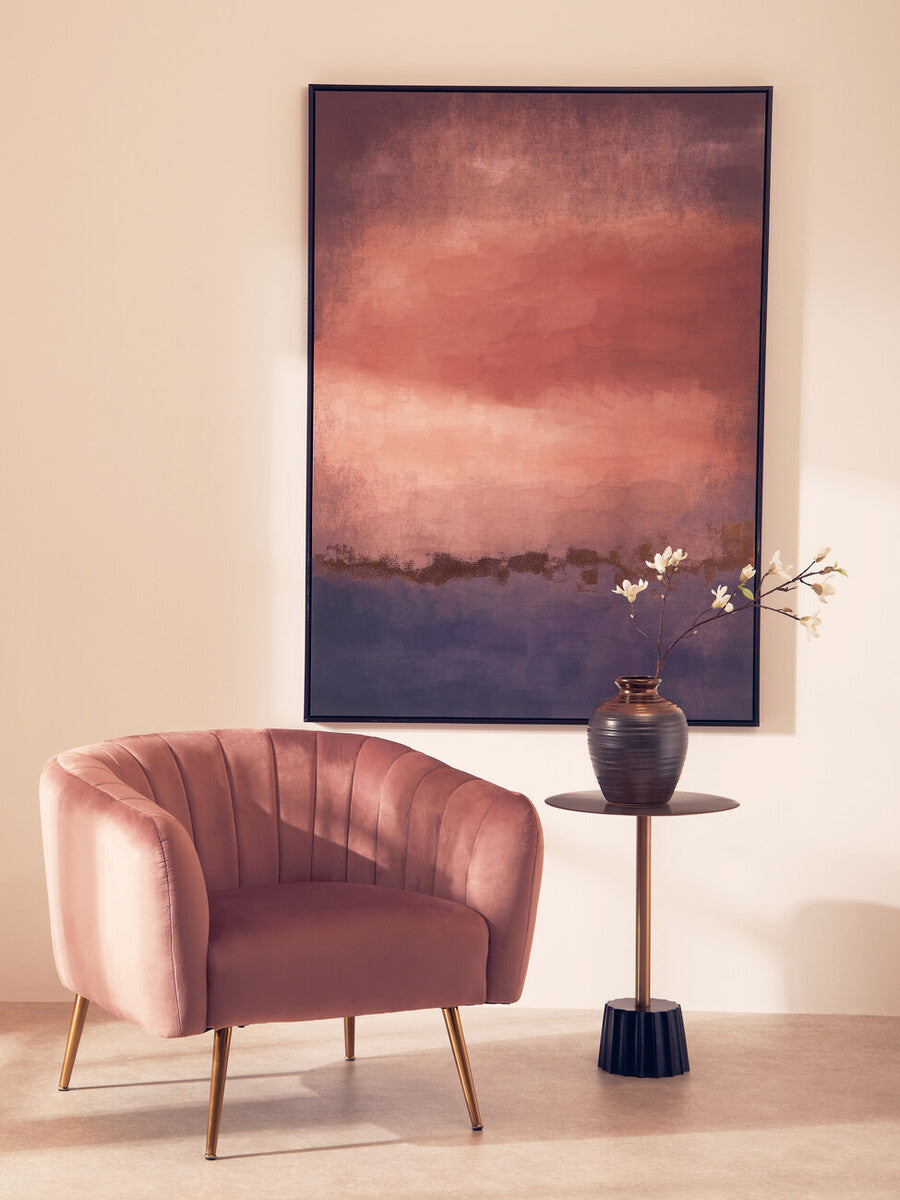 Pink and Mauve Abstract Foil Wall Art