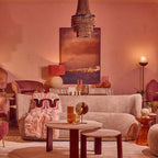 Pink and Mauve Abstract Foil Wall Art