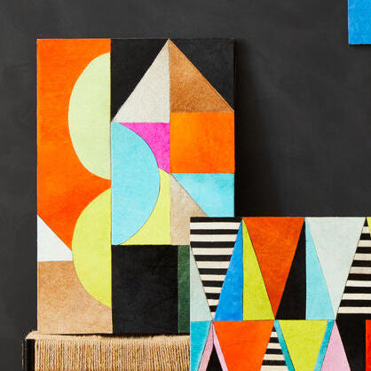 Genuine Leather Abstract Wall Art