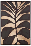 Canvas Black Leaf Design Wall Art