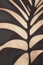 Canvas Black Leaf Design Wall Art