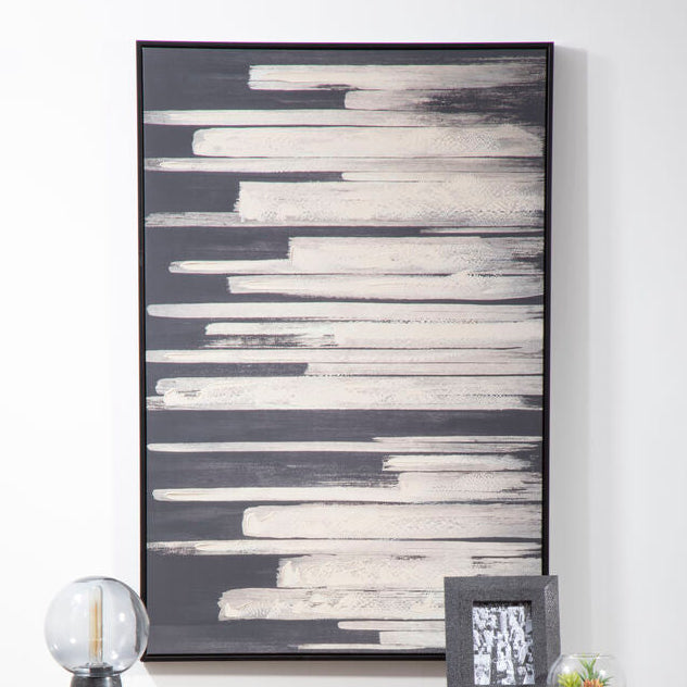 Black and Natural Canvas Wall Art