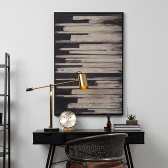 Black and Natural Canvas Wall Art