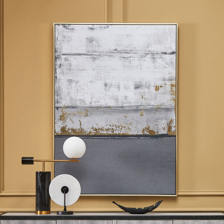 Grey and Gold Foil Wall Art